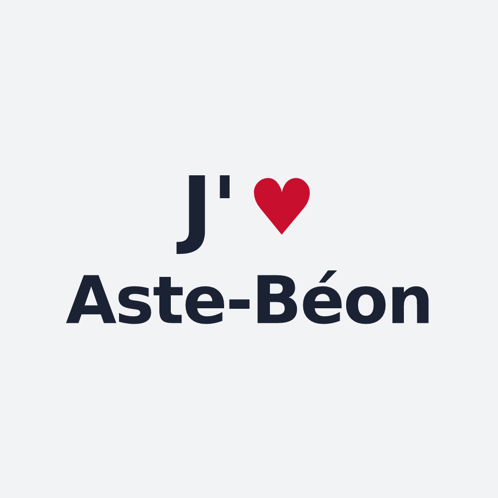 Poster personnalisé Aste-Béon — design J'aime Aste-Béon