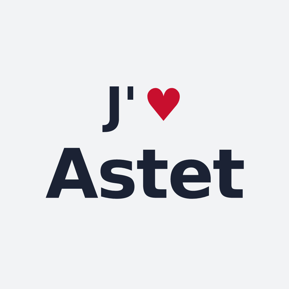 Poster personnalisé Astet — design J'aime Astet