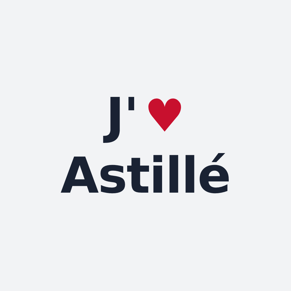 Poster personnalisé Astillé — design J'aime Astillé