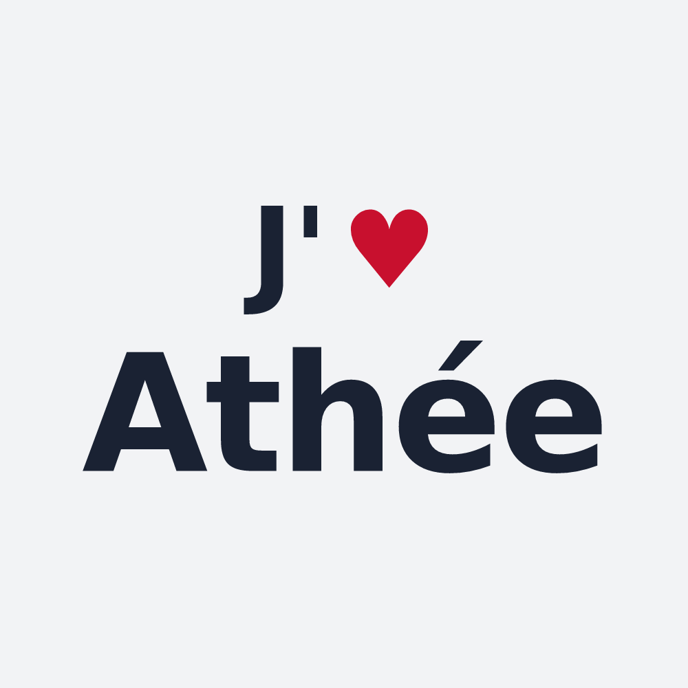 Poster personnalisé Athée — design J'aime Athée