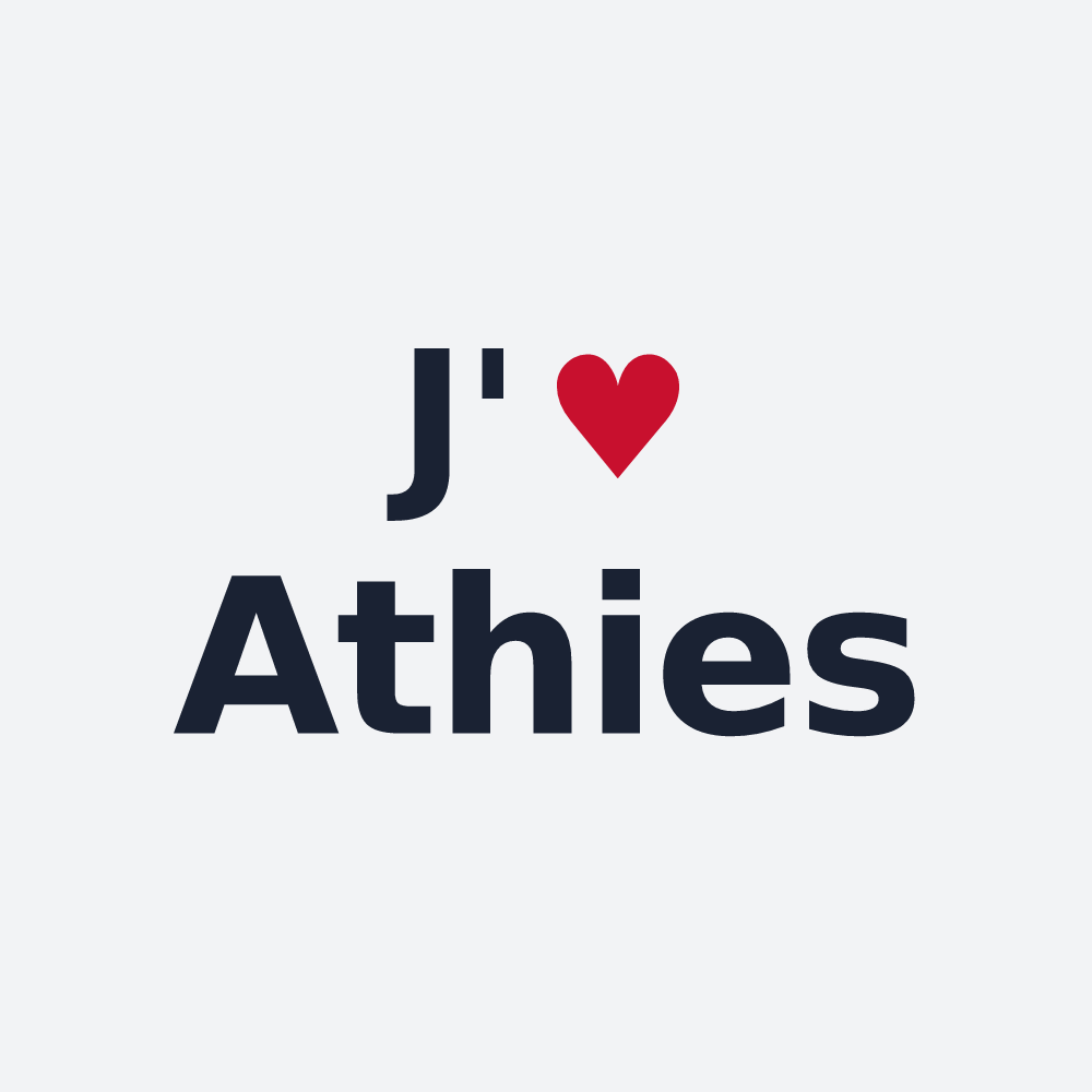 Poster personnalisé Athies — design J'aime Athies