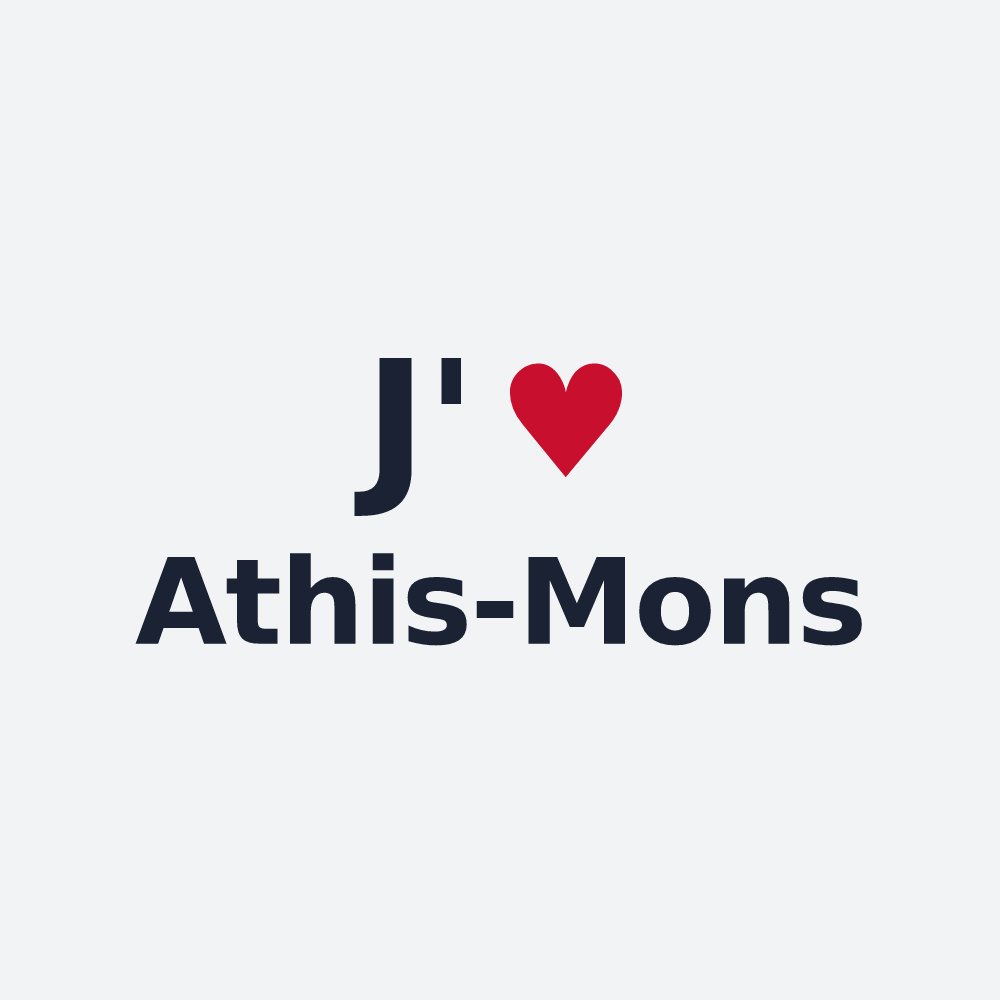Poster personnalisé Athis-Mons — design J'aime Athis-Mons