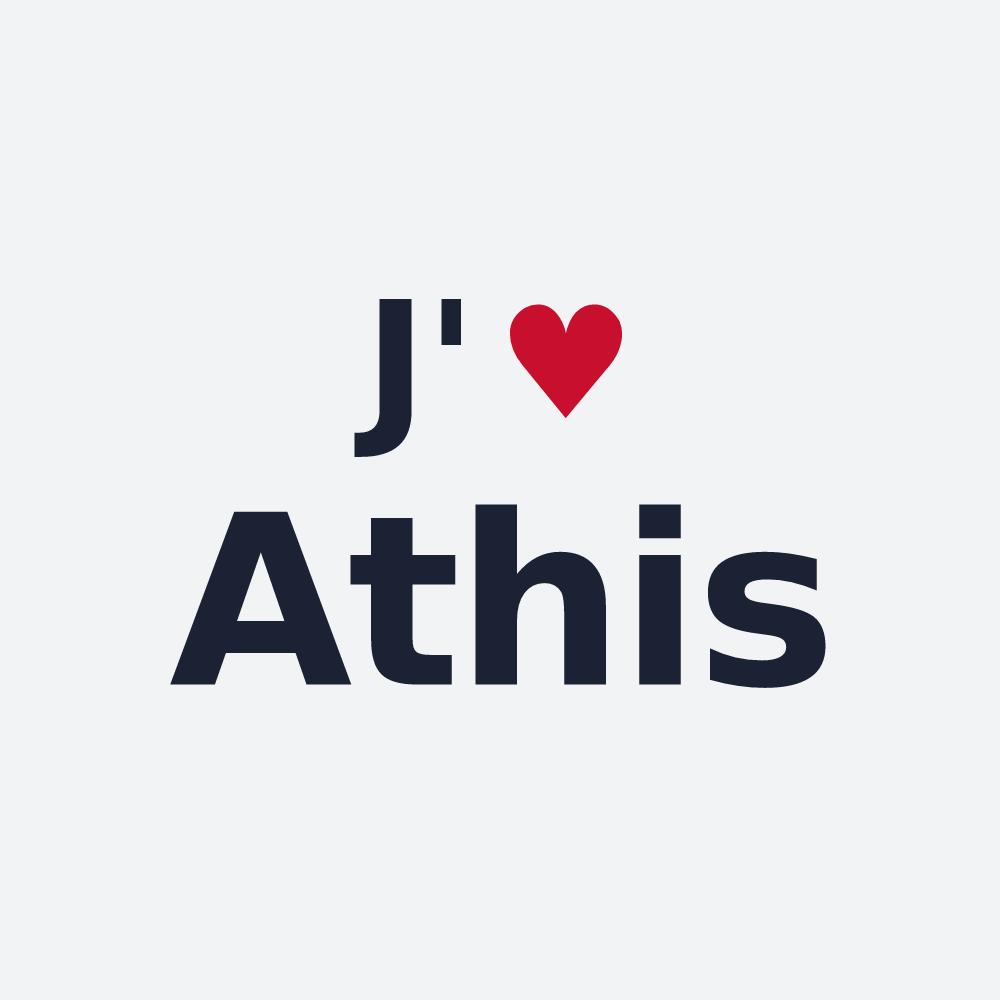 Poster personnalisé Athis — design J'aime Athis