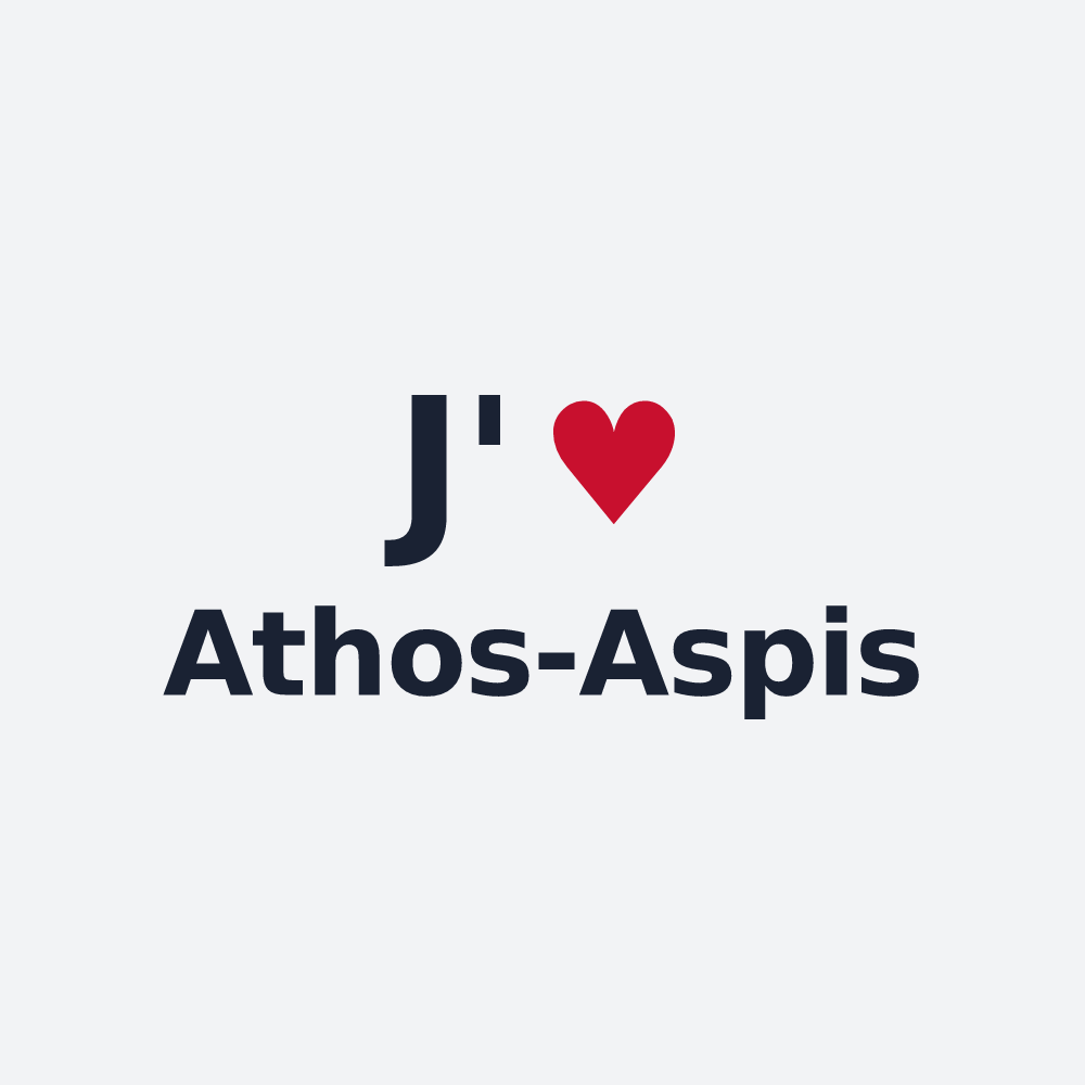 Poster personnalisé Athos-Aspis — design J'aime Athos-Aspis