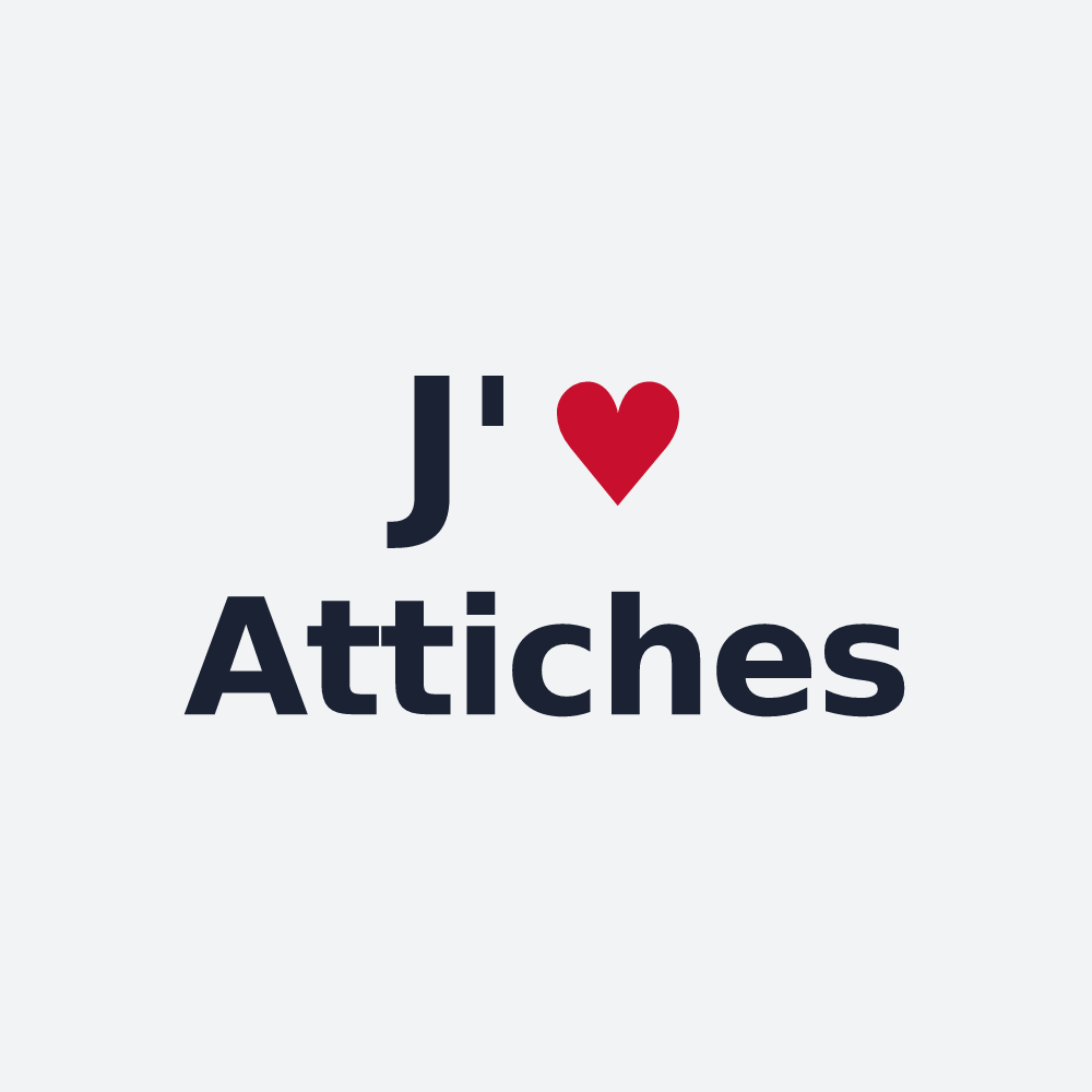 Poster personnalisé Attiches — design J'aime Attiches