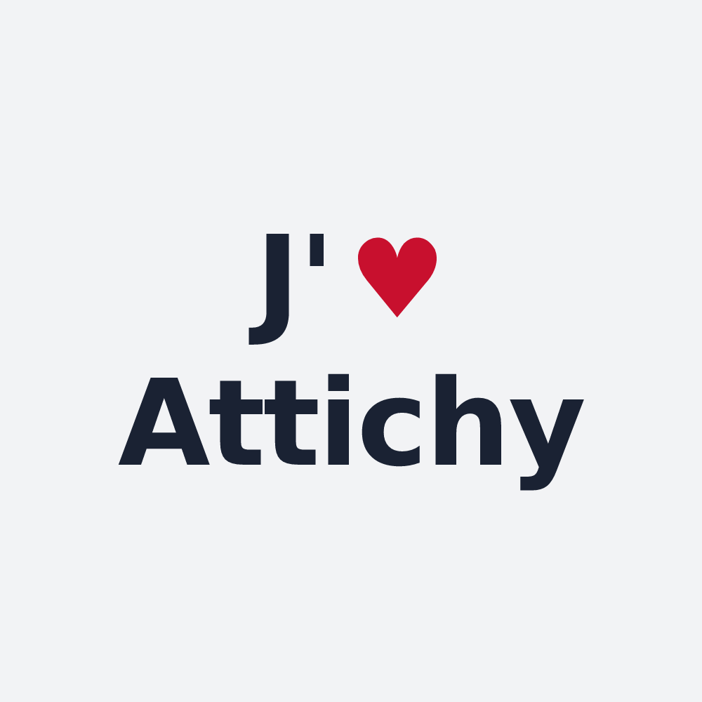 Poster personnalisé Attichy — design J'aime Attichy