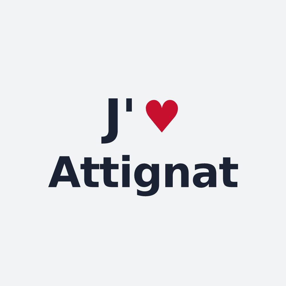 Poster personnalisé Attignat — design J'aime Attignat