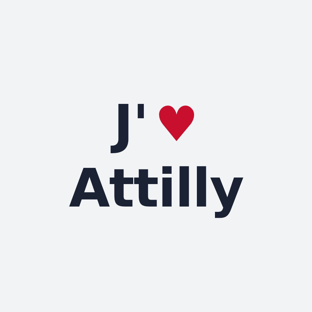 Poster personnalisé Attilly — design J'aime Attilly