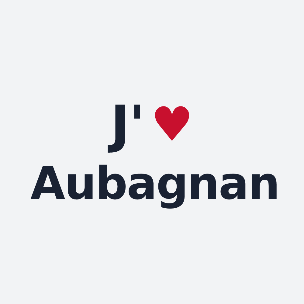 Poster personnalisé Aubagnan — design J'aime Aubagnan