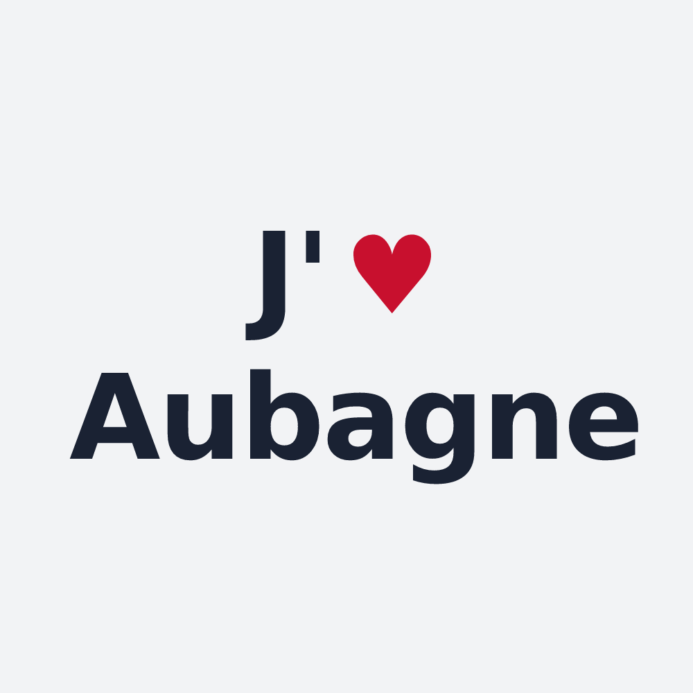 Poster personnalisé Aubagne — design J'aime Aubagne