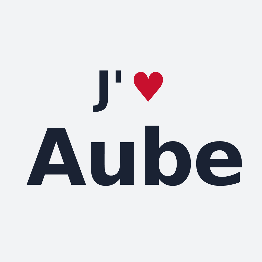 Poster personnalisé Aube — design J'aime Aube