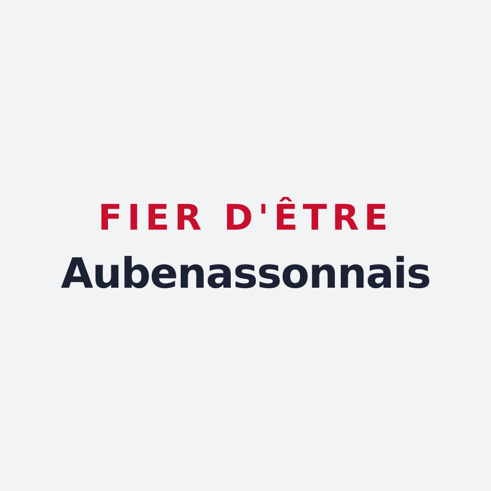Poster « Fier d'être Aubenassonnais » — design pour Aubenasson