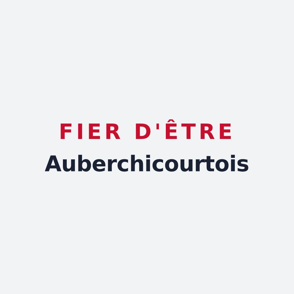 Poster « Fier d'être Auberchicourtois » — design pour Auberchicourt