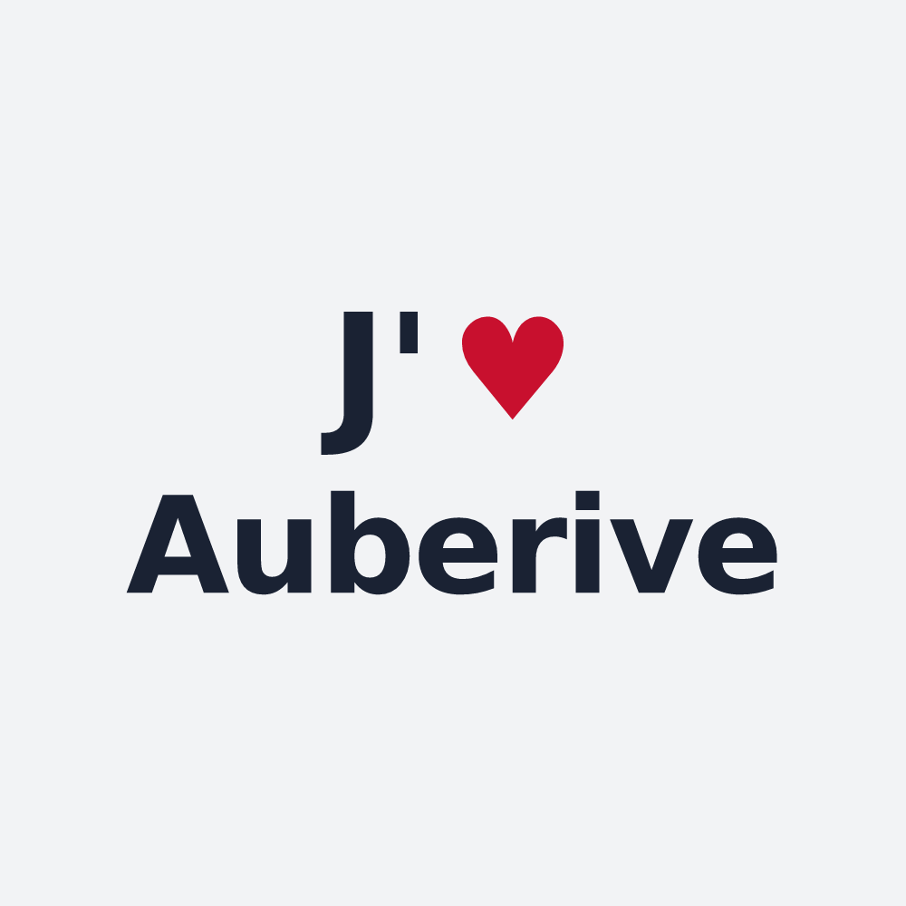 Poster personnalisé Auberive — design J'aime Auberive