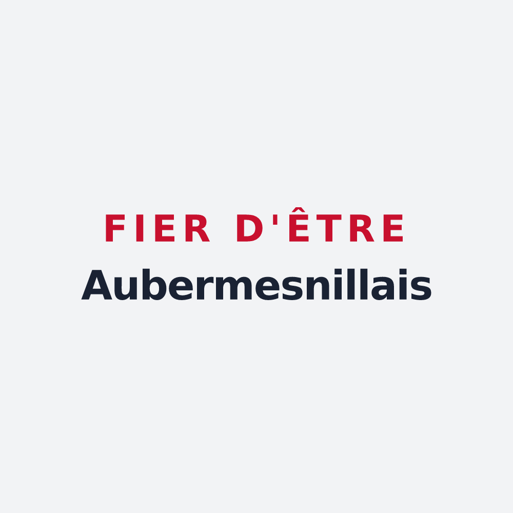 Poster « Fier d'être Aubermesnillais » — design pour Aubermesnil-Beaumais
