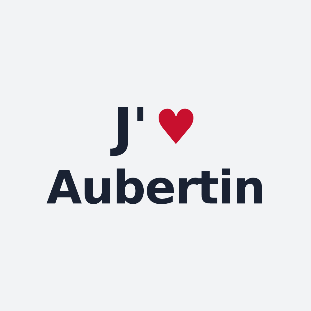 Poster personnalisé Aubertin — design J'aime Aubertin