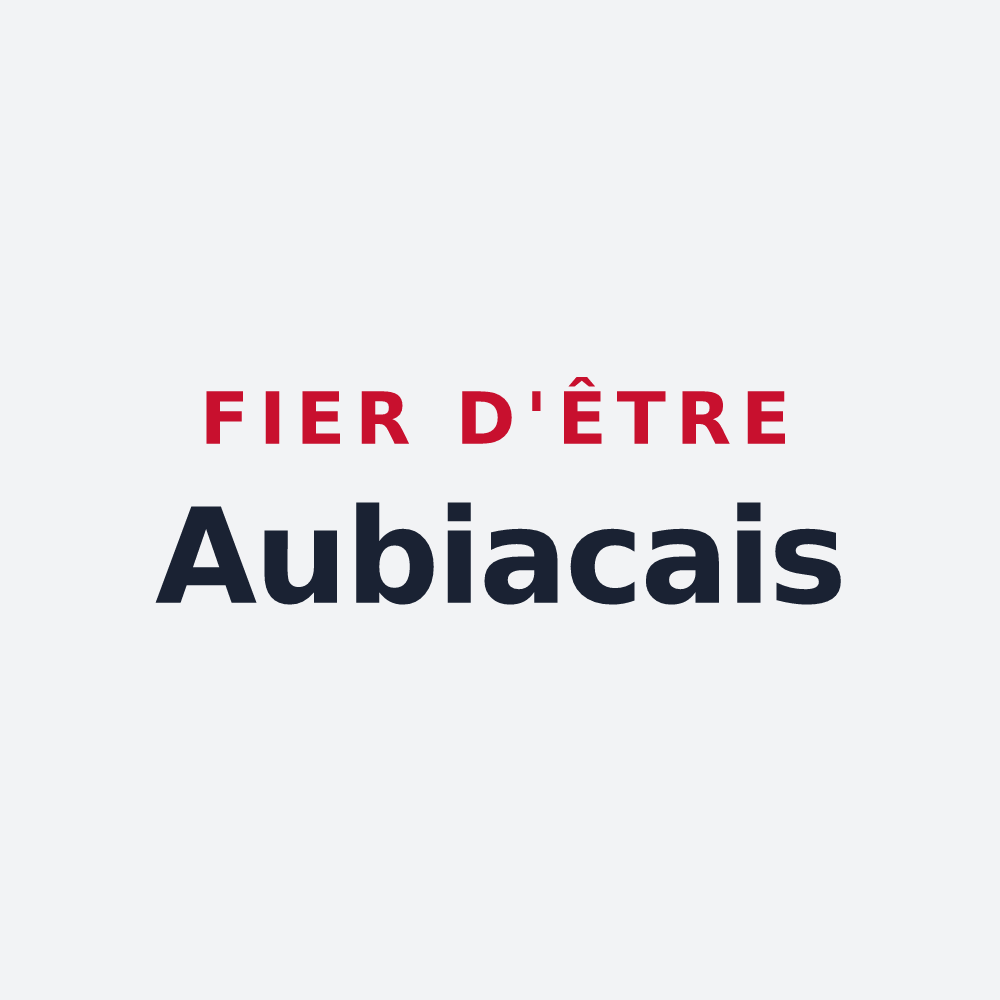 Poster « Fier d'être Aubiacais » — design pour Aubiac