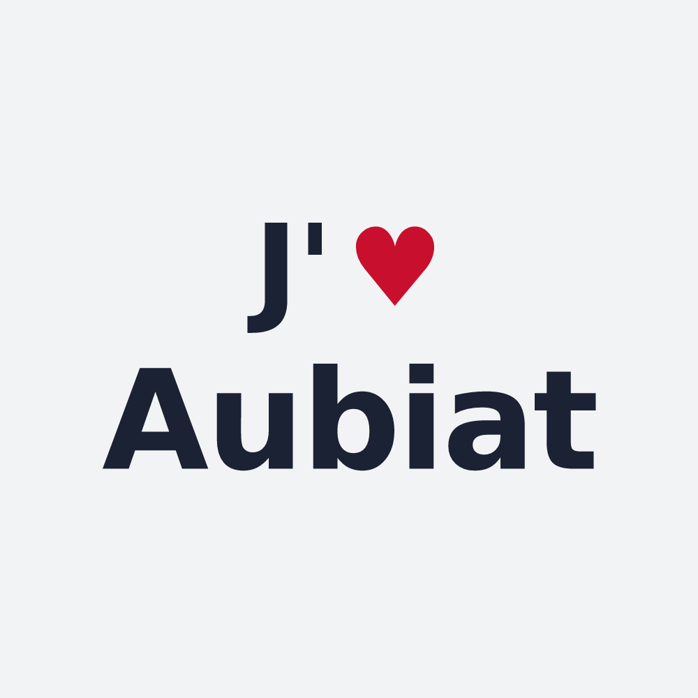 Poster personnalisé Aubiat — design J'aime Aubiat