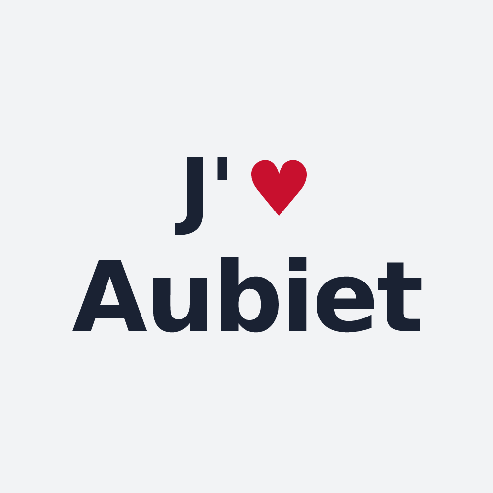 Poster personnalisé Aubiet — design J'aime Aubiet