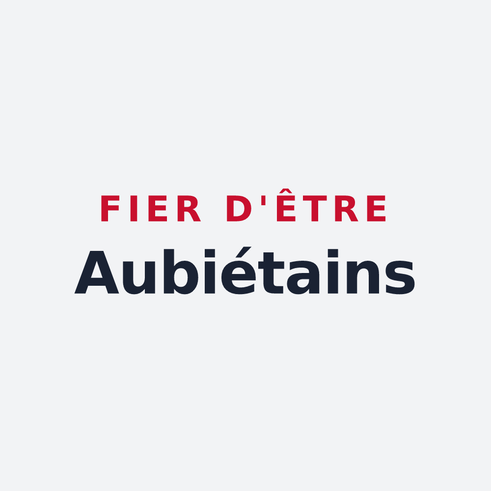 Poster « Fier d'être Aubiétains » — design pour Aubiet