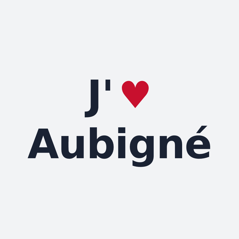 Poster personnalisé Aubigné — design J'aime Aubigné