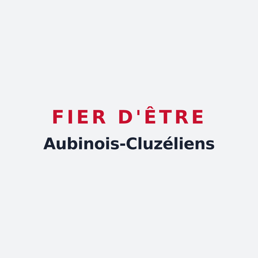 Poster « Fier d'être Aubinois-Cluzéliens » — design pour Aubigny-Les Clouzeaux