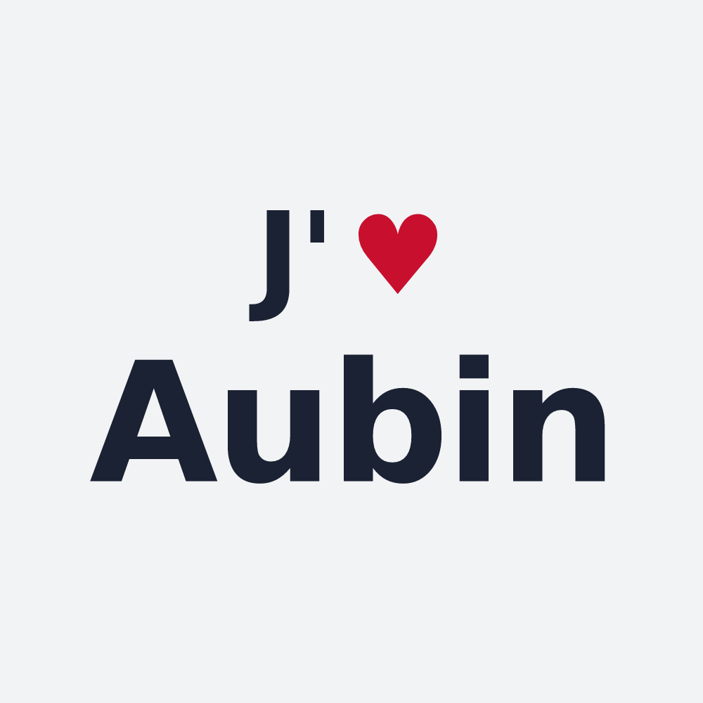 Poster personnalisé Aubin — design J'aime Aubin
