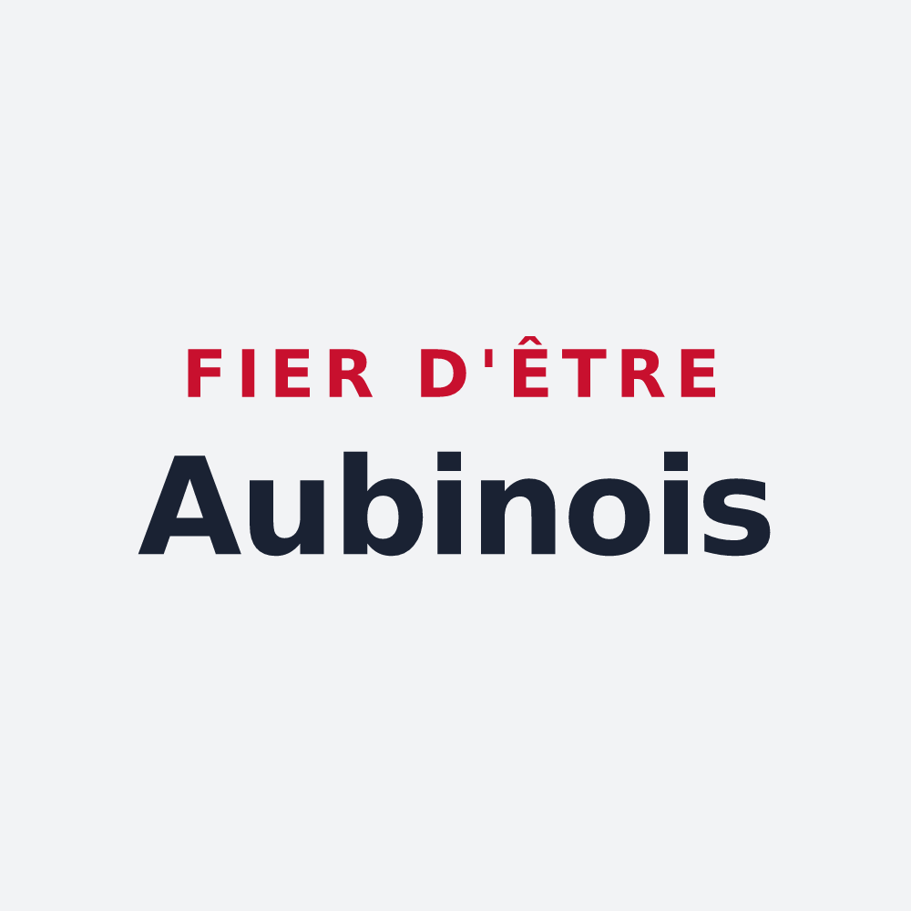 Poster « Fier d'être Aubinois » — design pour Aubin