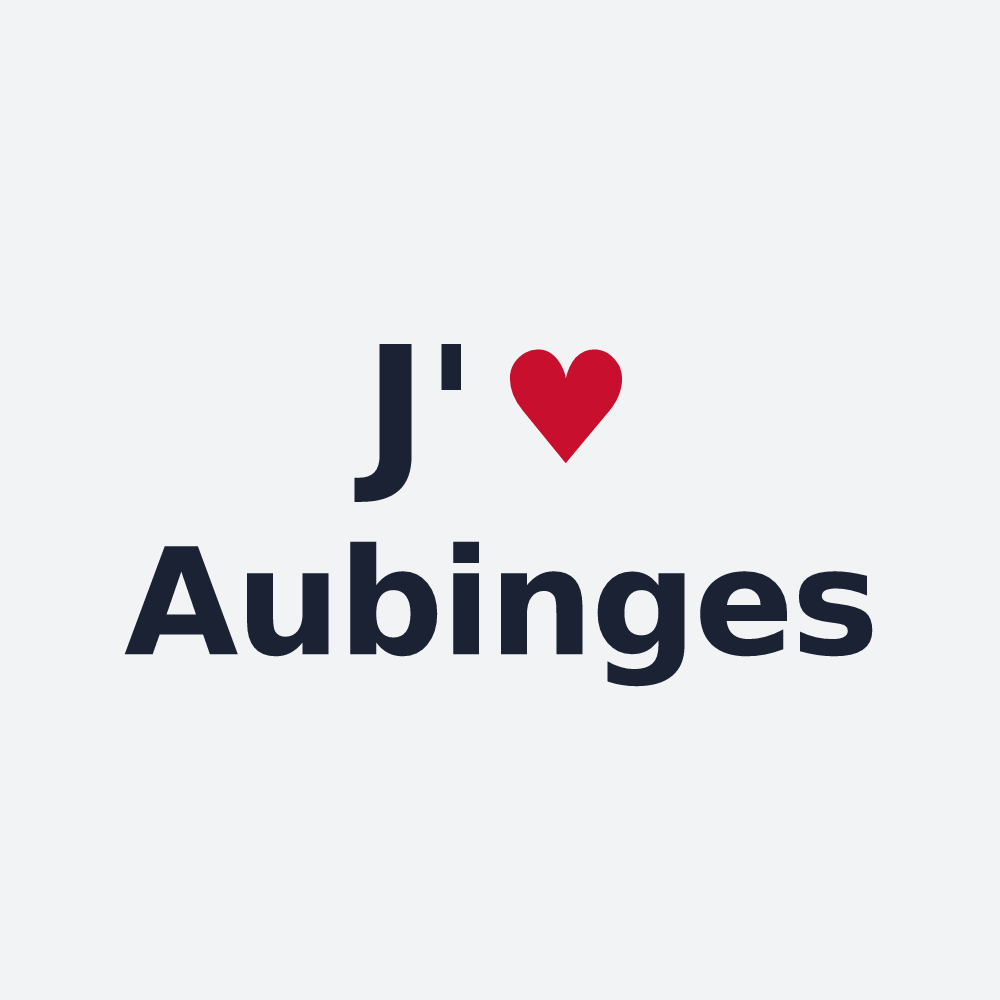 Poster personnalisé Aubinges — design J'aime Aubinges