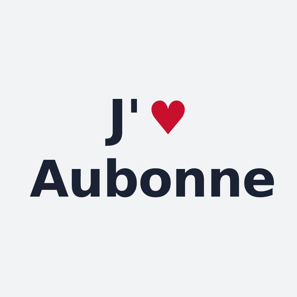 Poster personnalisé Aubonne — design J'aime Aubonne