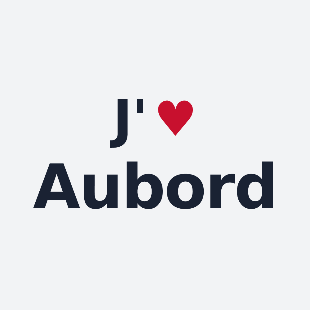 Poster personnalisé Aubord — design J'aime Aubord