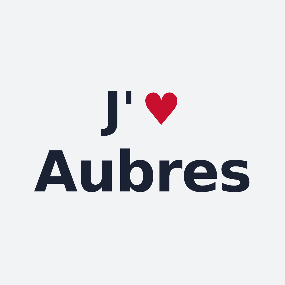 Poster personnalisé Aubres — design J'aime Aubres
