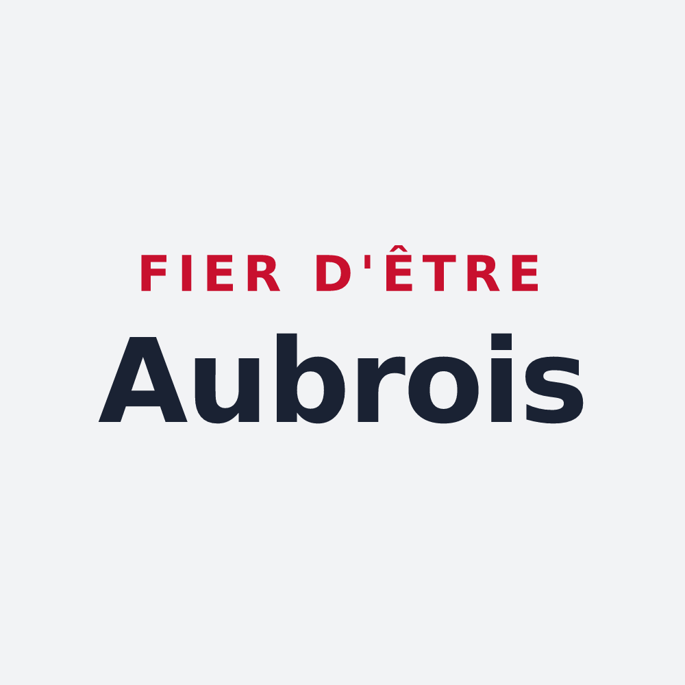 Poster « Fier d'être Aubrois » — design pour Aubres