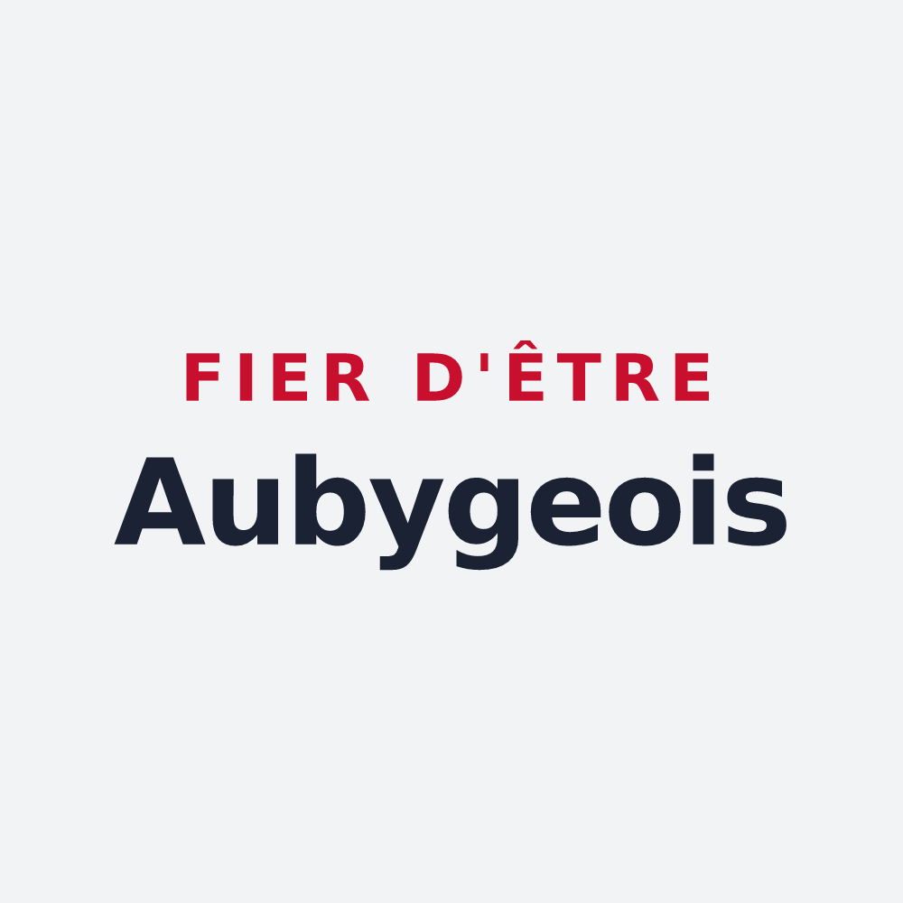 Poster « Fier d'être Aubygeois » — design pour Auby