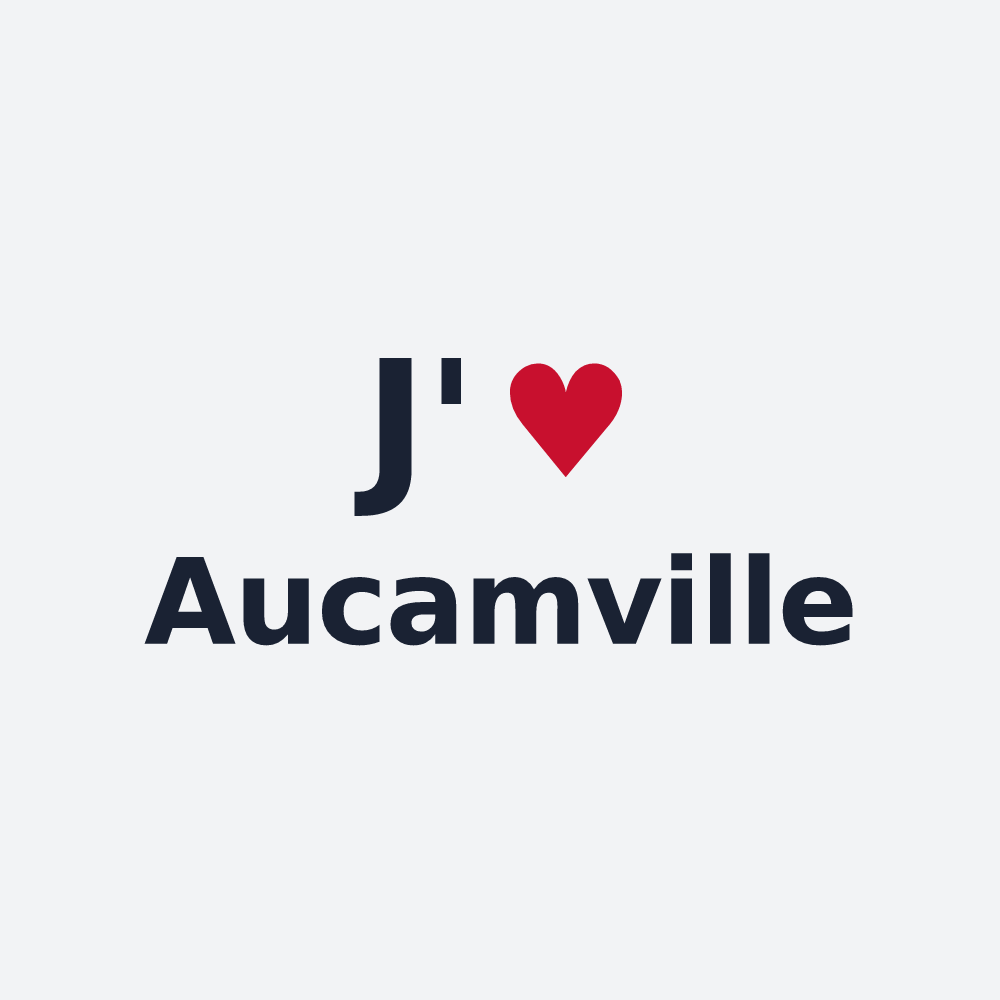 Poster personnalisé Aucamville — design J'aime Aucamville