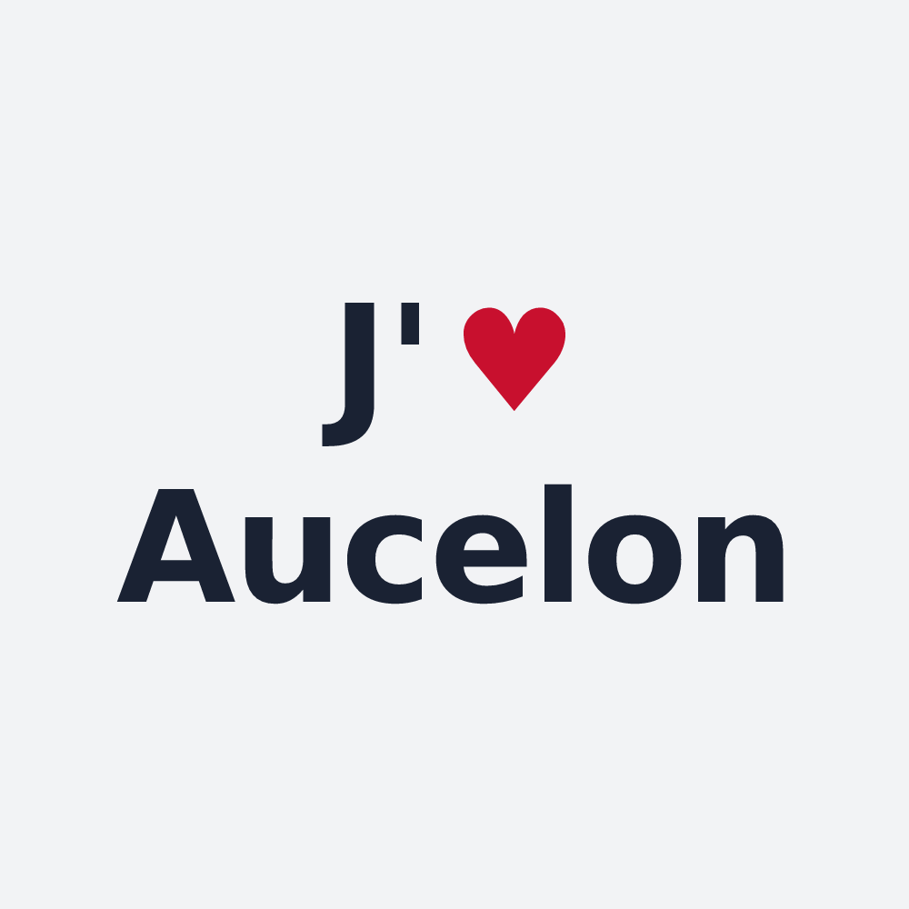 Poster personnalisé Aucelon — design J'aime Aucelon