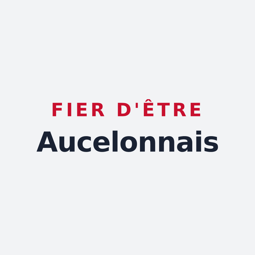 Poster « Fier d'être Aucelonnais » — design pour Aucelon