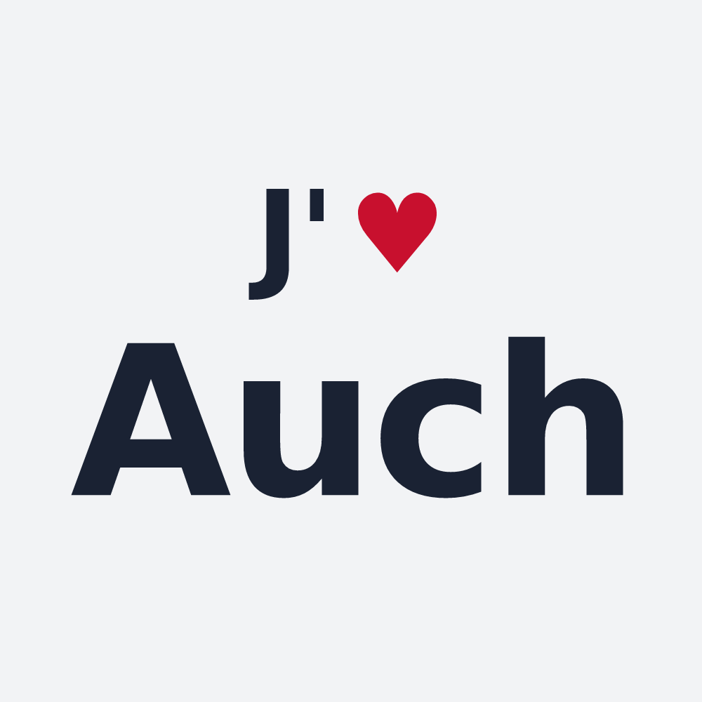 Poster personnalisé Auch — design J'aime Auch