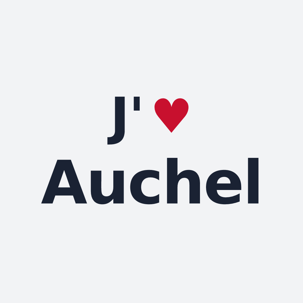 Poster personnalisé Auchel — design J'aime Auchel
