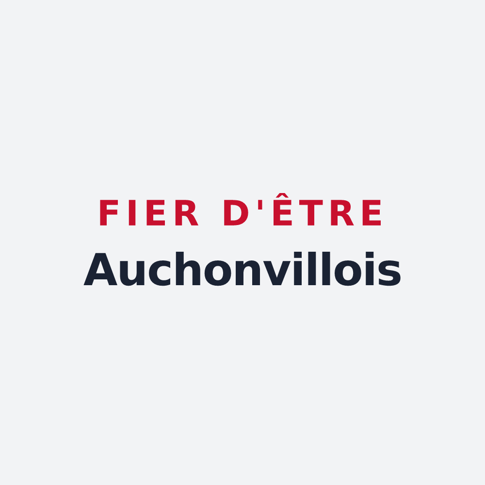 Poster « Fier d'être Auchonvillois » — design pour Auchonvillers