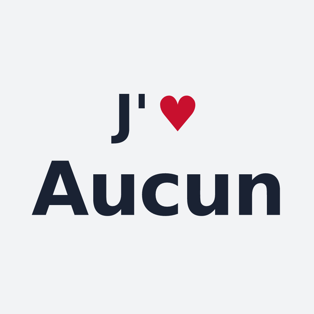 Poster personnalisé Aucun — design J'aime Aucun