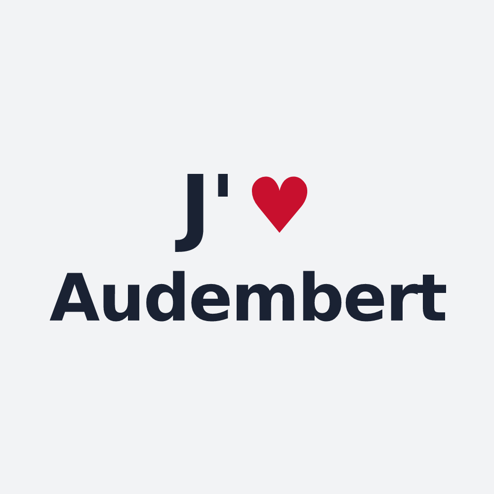 Poster personnalisé Audembert — design J'aime Audembert