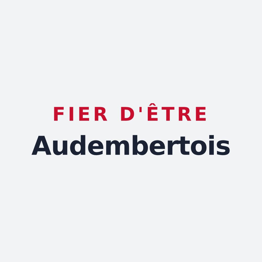 Poster « Fier d'être Audembertois » — design pour Audembert
