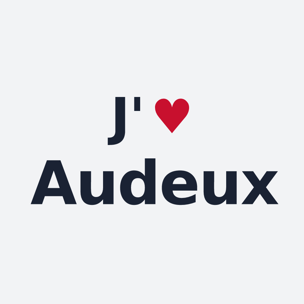 Poster personnalisé Audeux — design J'aime Audeux