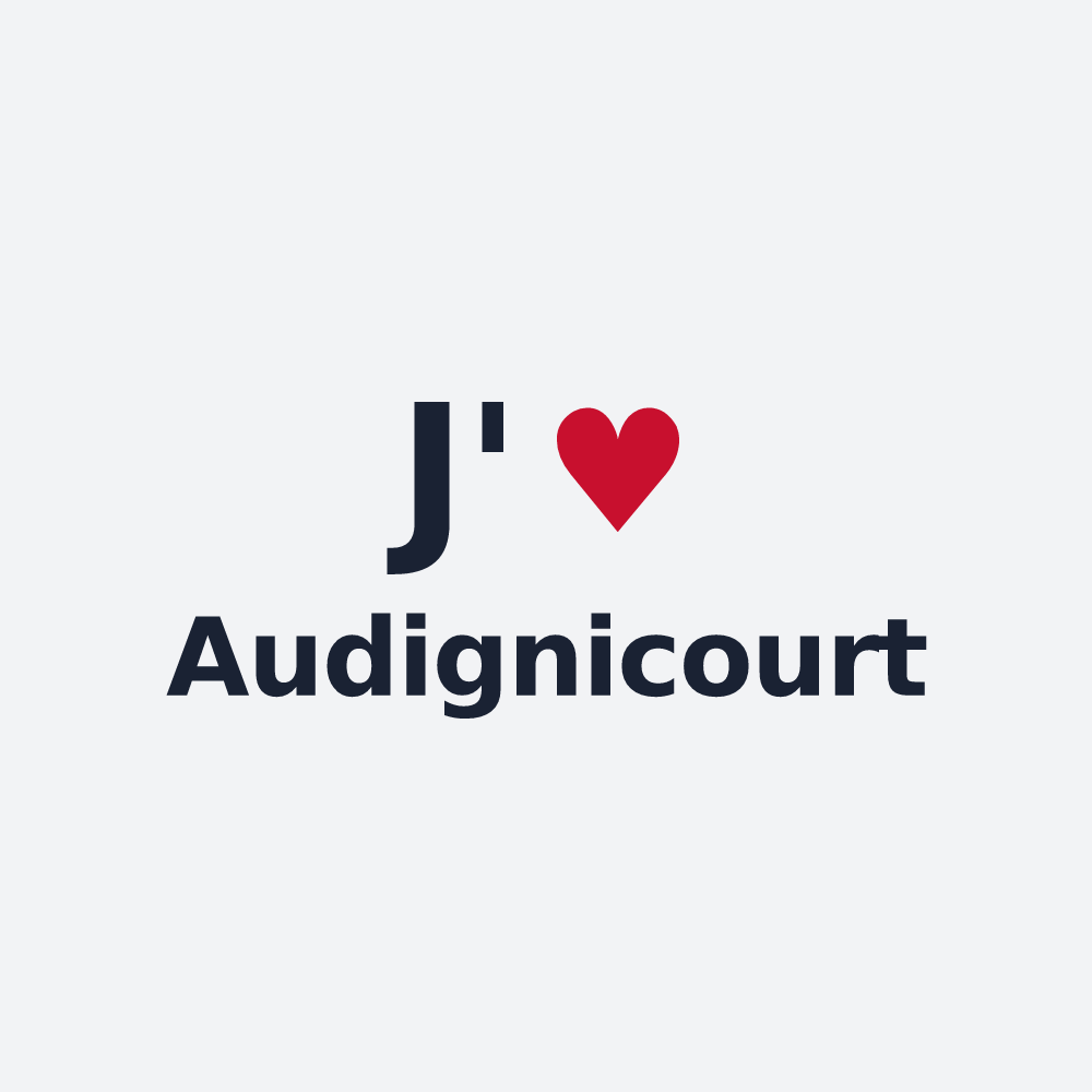 Poster personnalisé Audignicourt — design J'aime Audignicourt