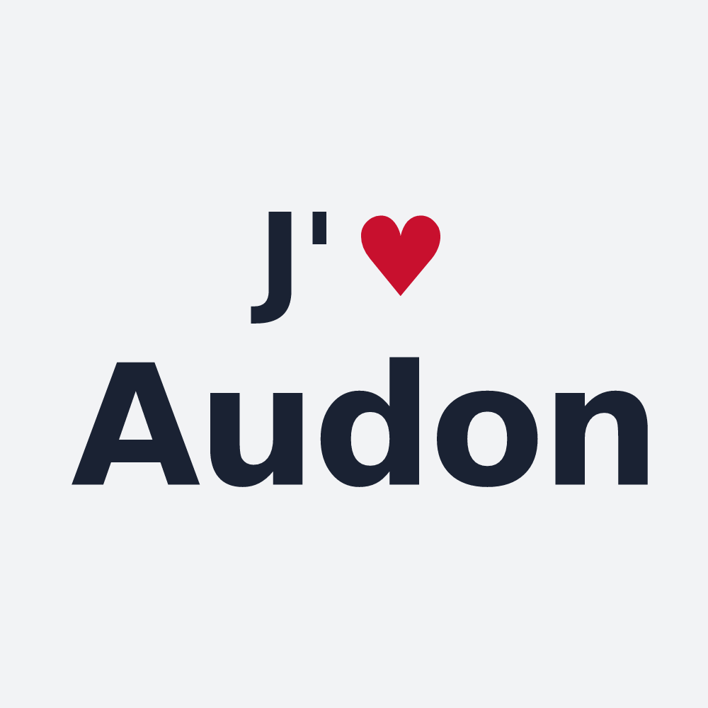 Poster personnalisé Audon — design J'aime Audon