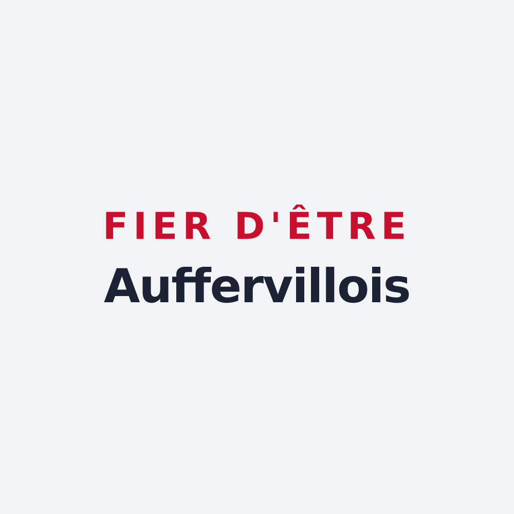 Poster « Fier d'être Auffervillois » — design pour Aufferville