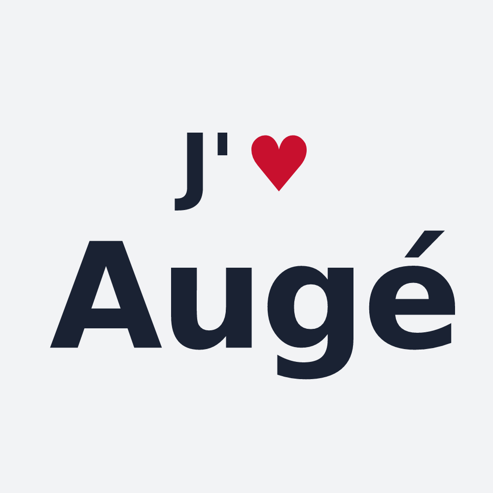 Poster personnalisé Augé — design J'aime Augé