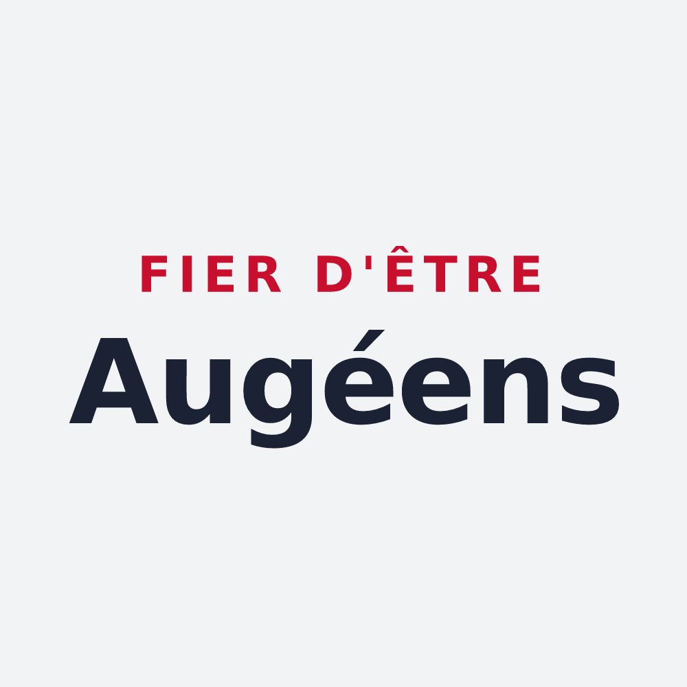 Poster « Fier d'être Augéens » — design pour Augé