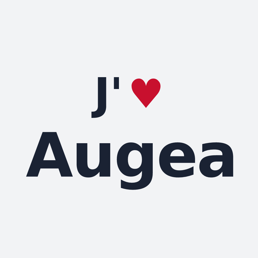 Poster personnalisé Augea — design J'aime Augea